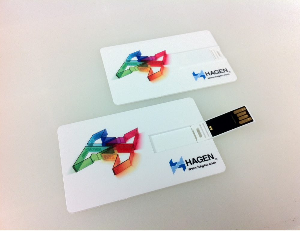 Hagen Credit Card USB drive on white background