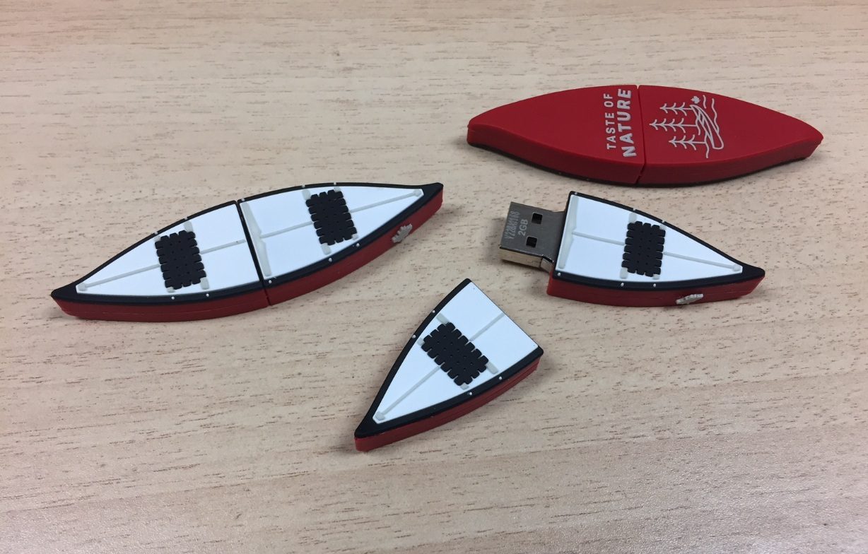 Sail Boat Shaped USB Drives in Red, Black and White Color