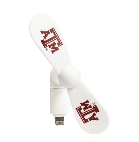 A white color Mobile Phone Fans with USB cable