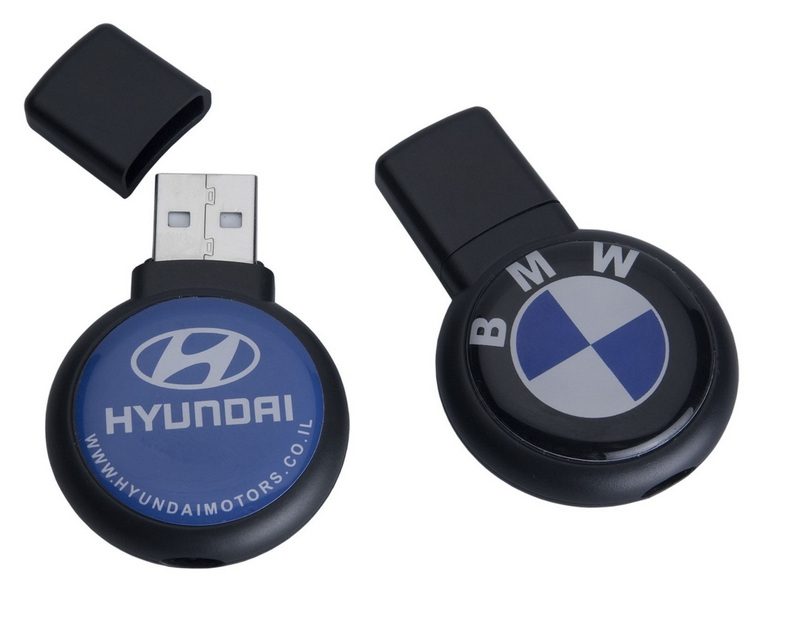 Hyundai and BMW Print Black USB drive