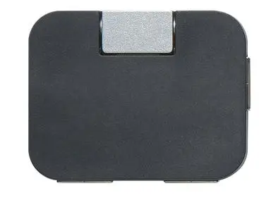 Back side of A black color exhibits company USB hubs