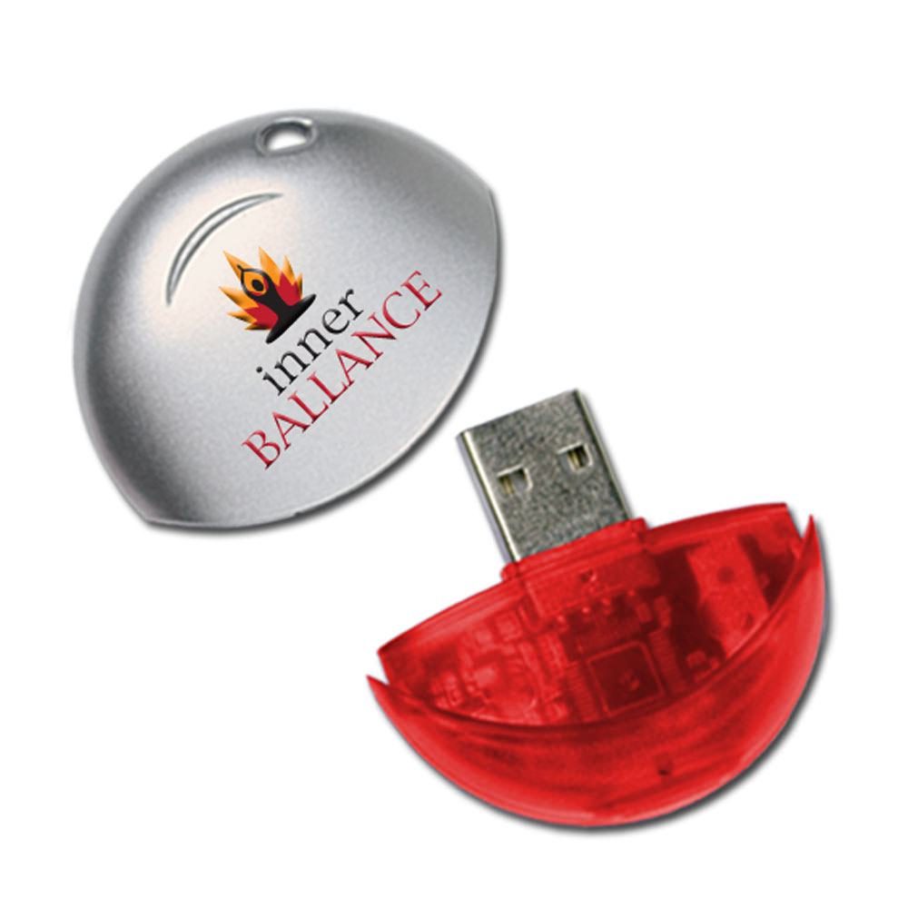 Inner Ballance plastic USB Drive On White Background
