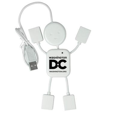 A standing robot shaped white color USB hub