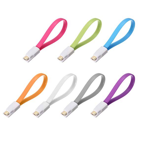 A Cable in Multi Color Wires on a White Background