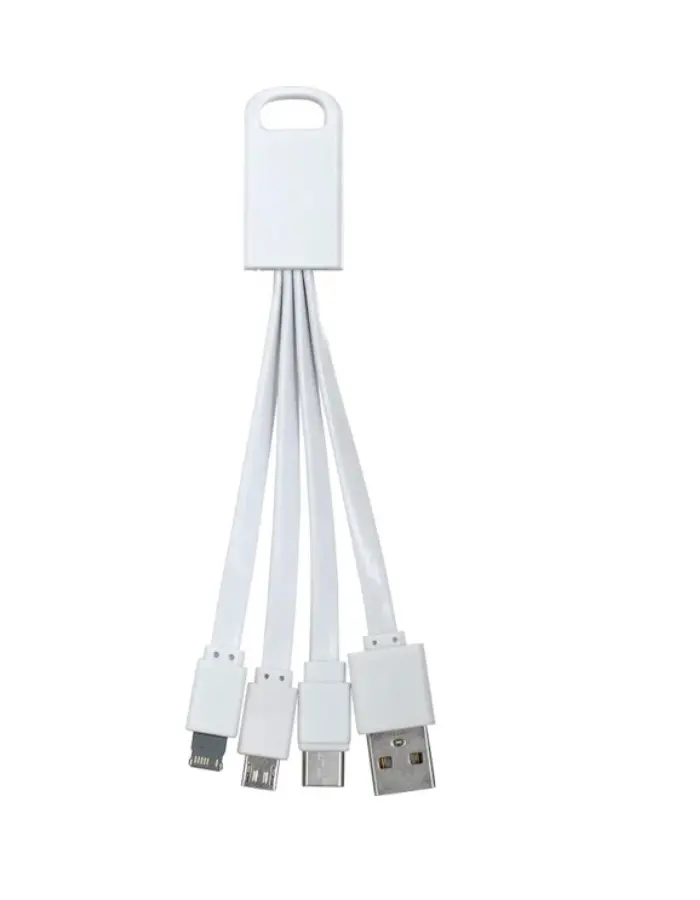 A white color bunch of cable with white background