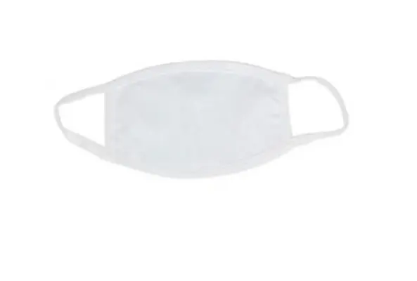 A Wide Open Laid Mask in White Color on a White Background