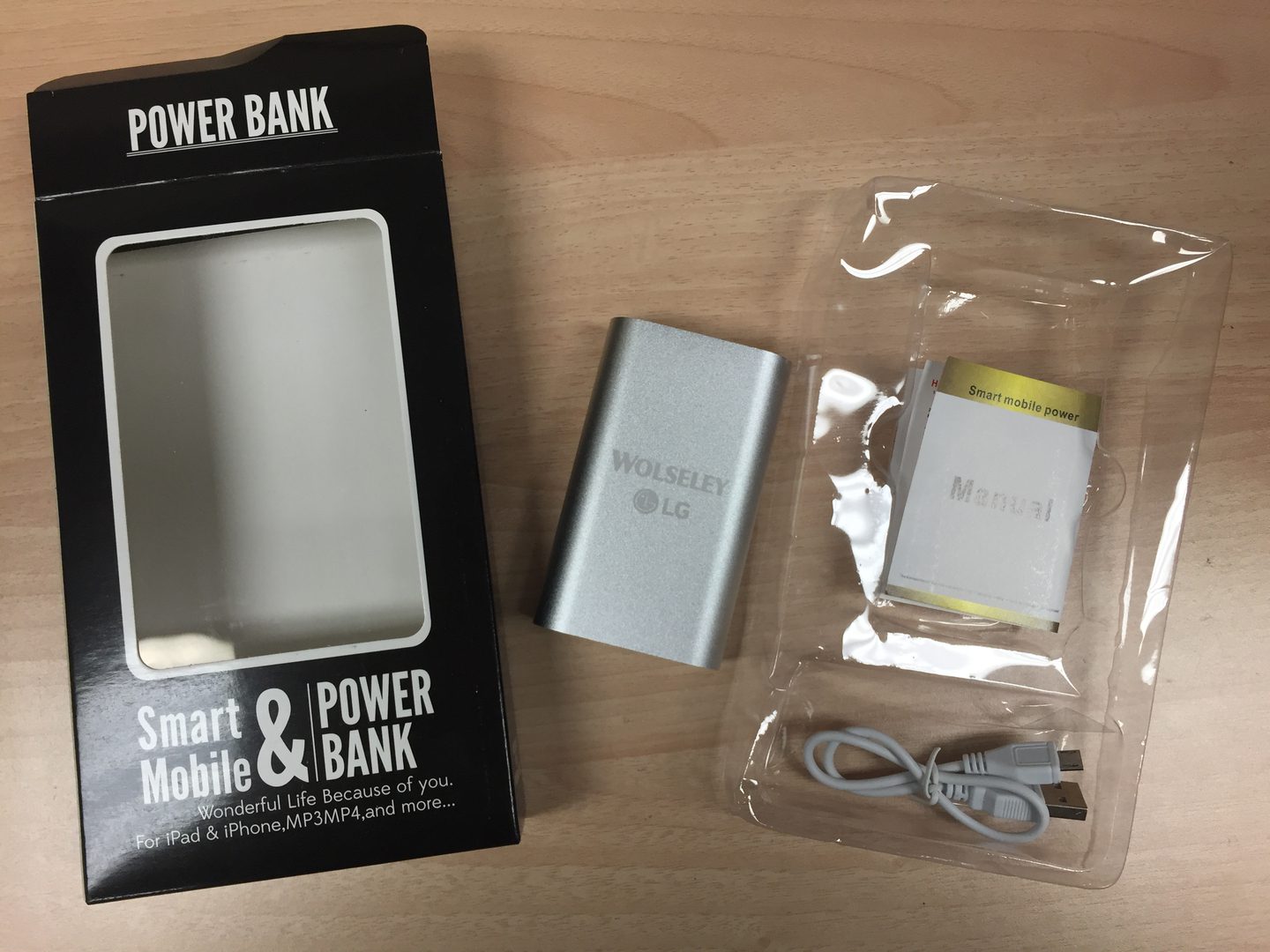 A Power Bank Cover in Black on a Surface