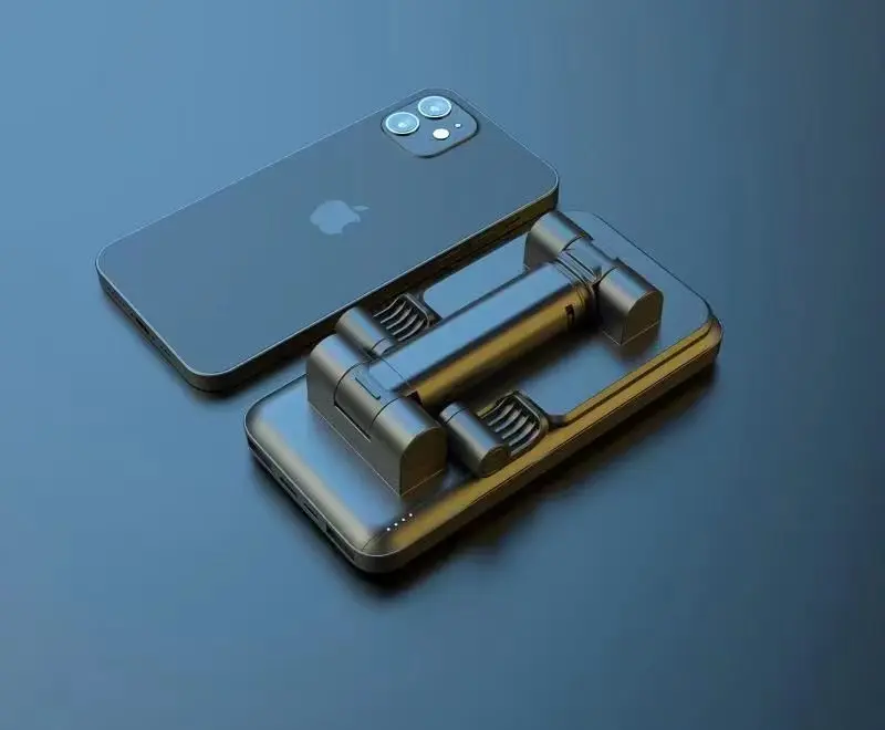 An iPhone in Placed a High Capacity Power Bank