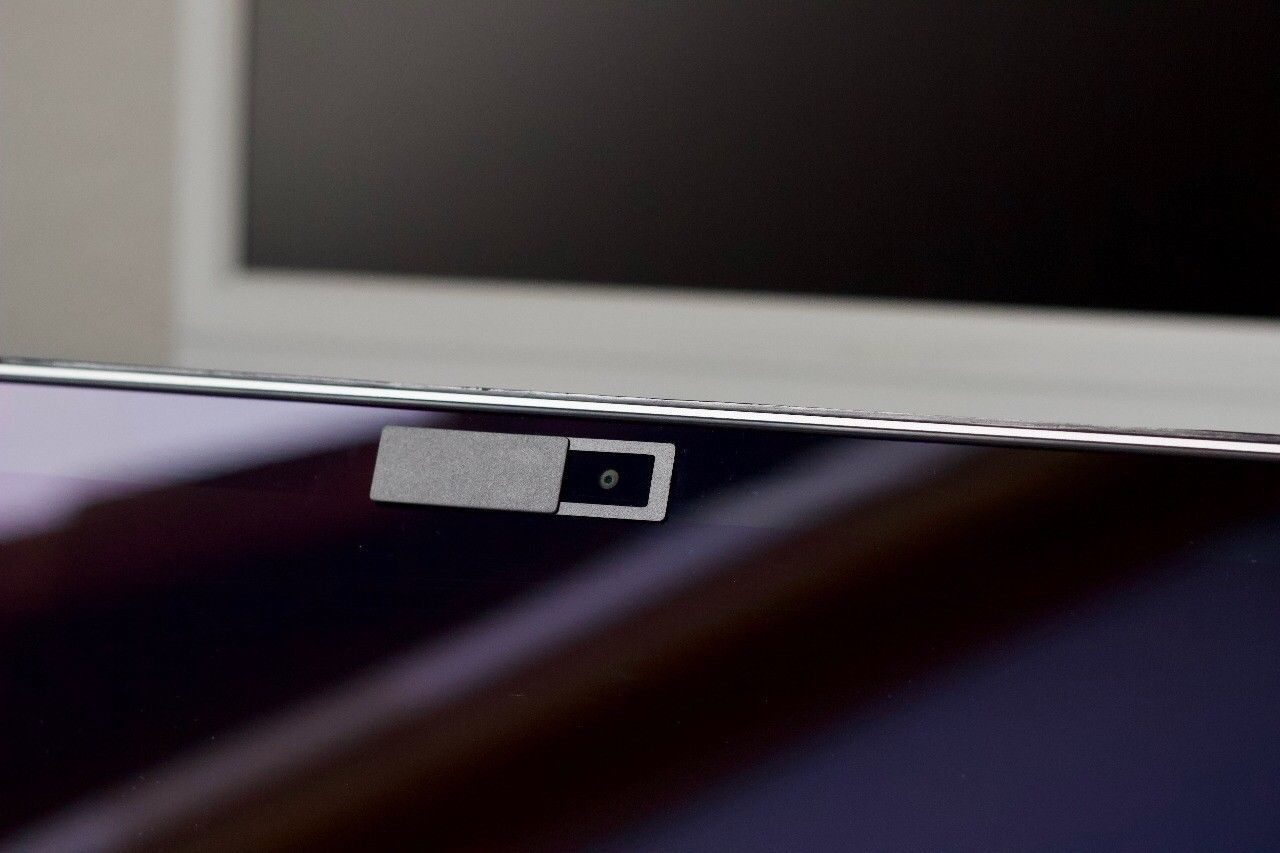 A Webcam Cover in Place for a Laptop