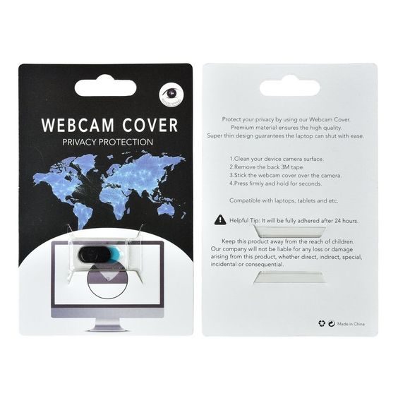 The Front and Back of a Webcam Cover Pack