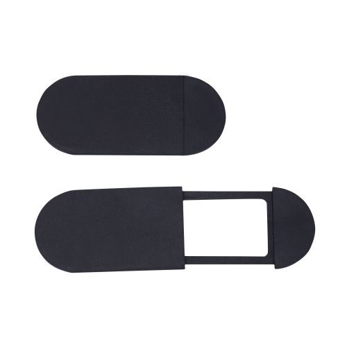 An Oval Webcam Cover in Black Color