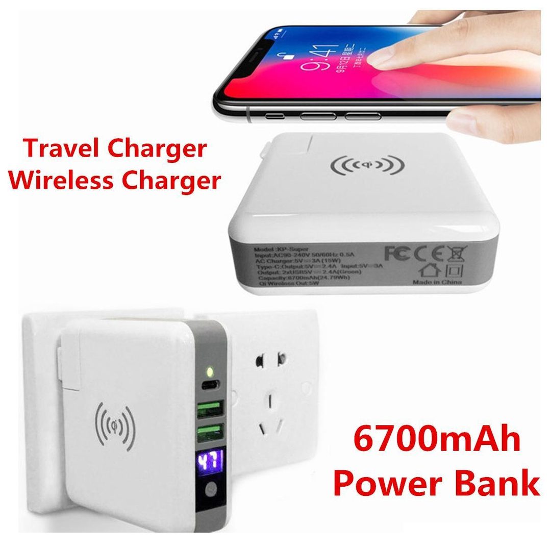 Travel Wireless Battery Charger
