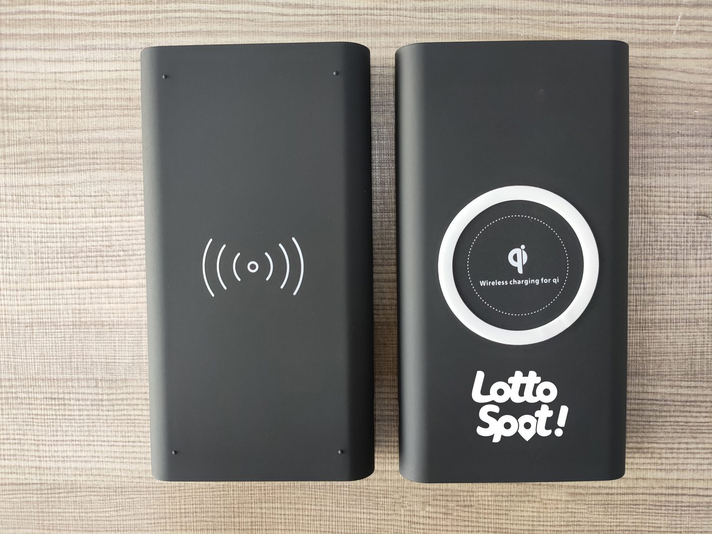 Black Matt Finish Wireless Battery Charges