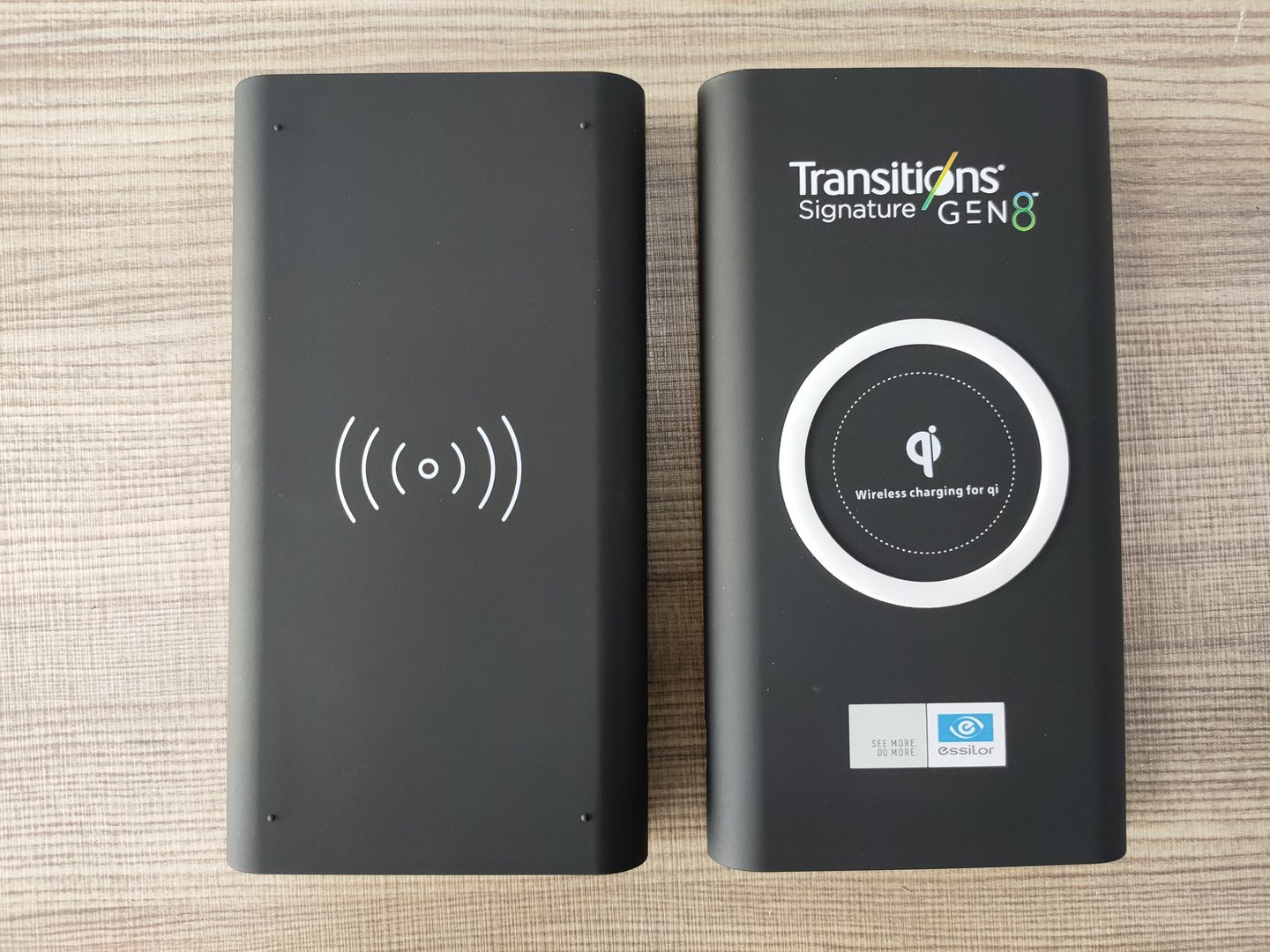 Two black Wireless Battery Chargers