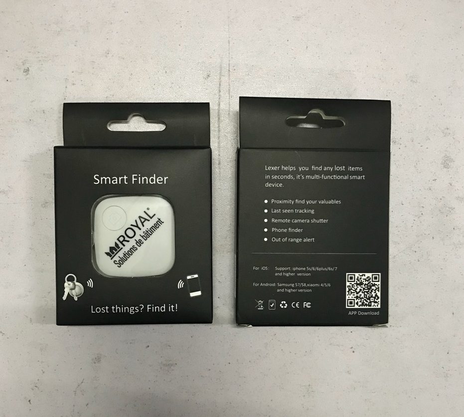 Two packets of key finder with a white device