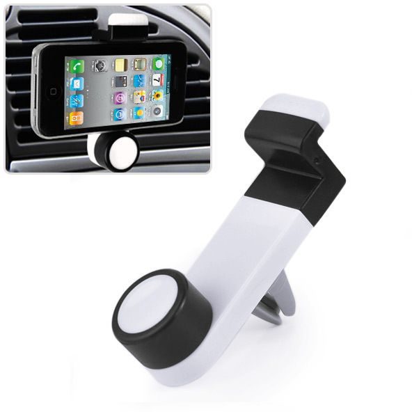 A white color car mount with an inside picture of car