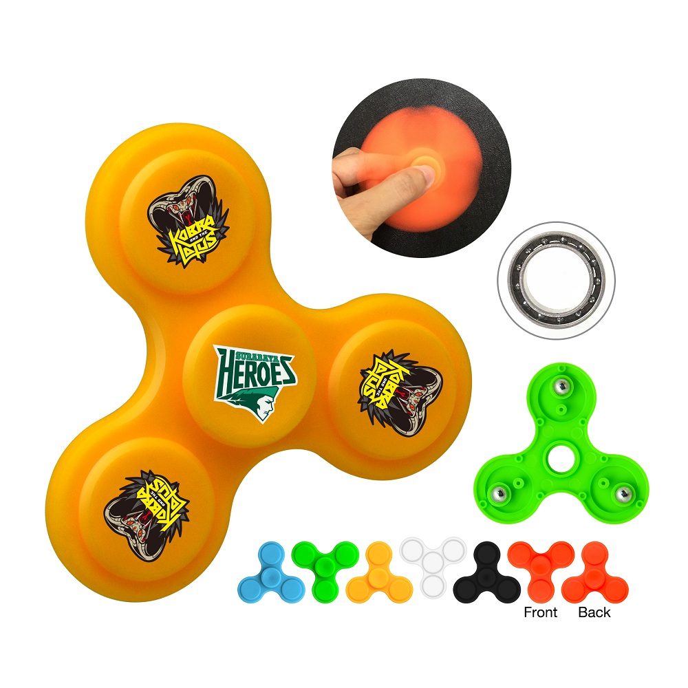 An orange color designer Fidget Spinners