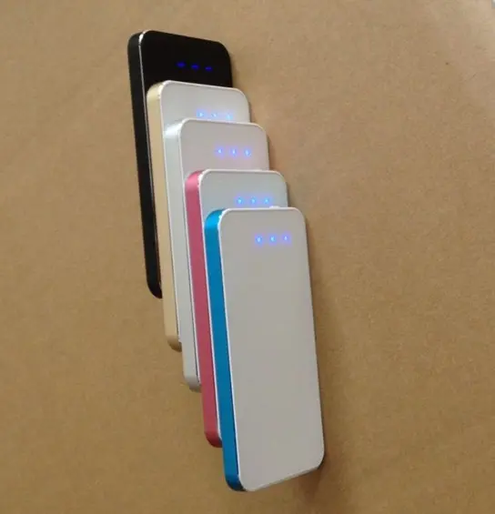 Five Power Banks in Different Colors