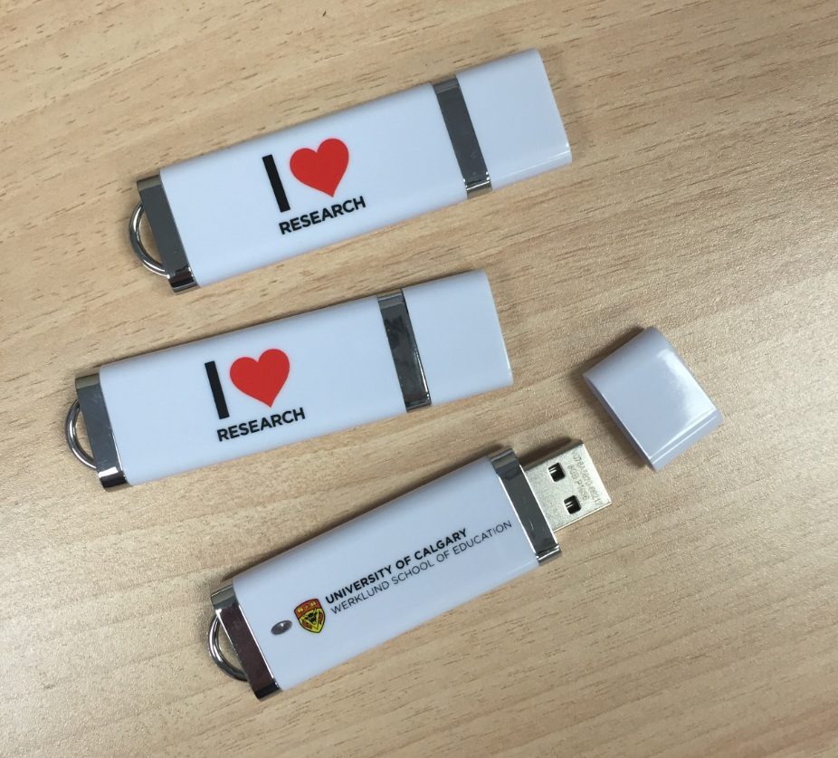 I Love Research printed on USBs available at NUIMPACT