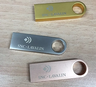 Metal USB Drives in Silver, Rose Gold and Gold Color