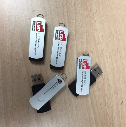USB Drives are given the client logo for customization