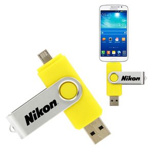 Multi purpose use yellow color USB drive