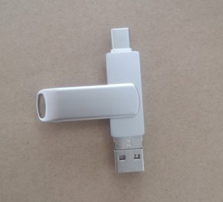 White Dual Use USB drives for Storage