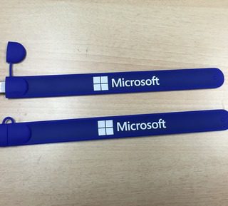 Microsoft logo and text print blue color UCB Bracelet