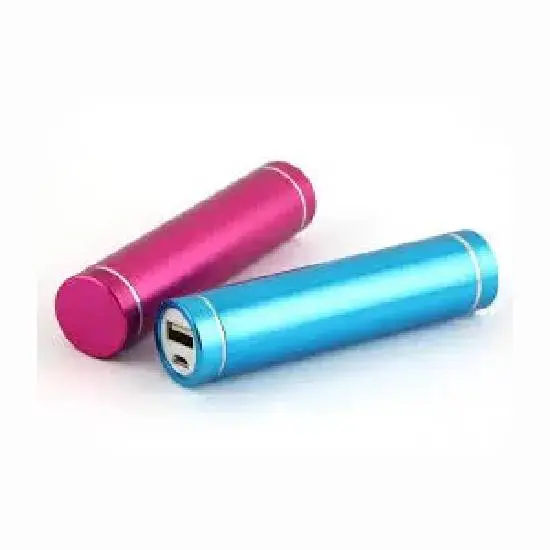 Two Pink and Blue Cylinder Power Banks