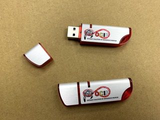 Red and white color Plastic USB drive