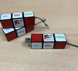 Rubik Red and White Color USB Drives