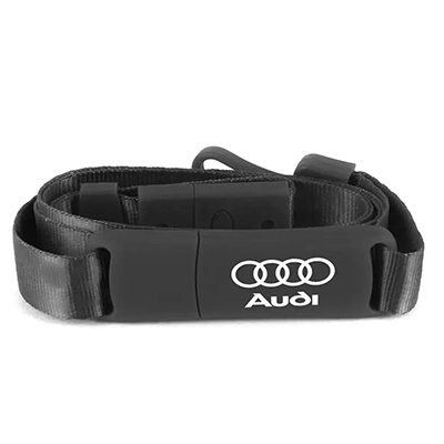 Audi logo print Camera strap on white background