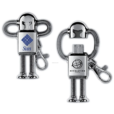 Two Robot shape USB drive on white background